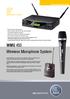 WMS 450 Wireless Microphone System