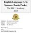 English Language Arts Summer Break Packet