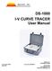 DS-1000 I-V CURVE TRACER User Manual