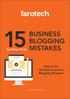 BUSINESS BLOGGING MISTAKES