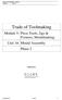 Trade of Toolmaking. Module 5: Press Tools, Jigs & Fixtures, Mouldmaking Unit 10: Mould Assembly Phase 2. Published by