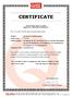 CERTIFICATE. Issued Date: June 23, 2008 Report No.: R-ITUSP02V01