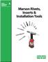 Marson Rivets, Inserts & Installation Tools