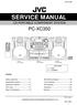 SERVICE MANUAL CD PORTABLE COMPONEMT SYSTEM PC-XC350. Unit No. SP-PCXC350