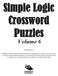 Simple Logic Crossword Puzzles