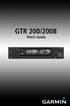 GTR 200/200B Pilot s Guide