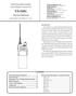 VX-520U. Service Manual. Contents. UHF Hand-Held Portable Land Mobile Transceiver. Introduction