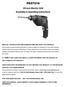 PS /8 Inch Electric Drill Assembly & Operating Instructions