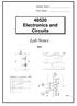 48520 Electronics and Circuits. Lab Notes
