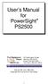 User s Manual for PowerSight PS2500