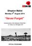 Shepton Mallet. Monday 4 th August Never Forget. Commemoration of the Outbreak of World War 1 at p.m. on 4th August 1914