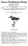 BULLETIN PUBLISHED QUARTERLY CHARADRIIFORM BIRDS OF CHEYENNE BOTTOMS PART I1. Snowy Plover Chick David Pannelee, artist