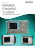 Product Brochure. Reliable. Powerful. Trusted. RF and Microwave Instruments