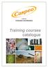 SCIENCES TO ENHANCE YOUR RESOURCES. Training courses catalogue