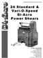 24 Standard & Vari-O-Speed Di-Acro Power Shears