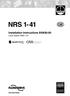 NRS Installation Instructions Level Switch NRS 1-41