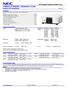 NEC Display Solutions of America, Inc. PX602UL/PX602WL Installation Guide Desktop and Ceiling Mount Rev 1.5