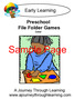 Early Learning Preschool File Folder Games Color Sample Page A Journey Through Learning