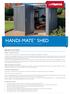 HANDI-MATE SHED BEFORE YOU START INSTALL GUIDE HINGED DOOR HANDI-MATE INSTALLATION GUIDE PRIOR TO INSTALLATION