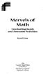 Marvels of Math. Fascinating Reads and Awesome Activities. Kendall Haven