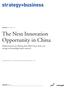 The Next Innovation Opportunity in China