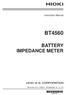 Instruction Manual BT4560 BATTERY IMPEDANCE METER. November 2014 Edition 1 BT4560A H