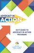 2019 GUIDE TO ADVOCACY IN ACTION PROGRAMS