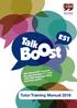 Contents. Talk Boost KS1 Tutor Training Manual / 1 Talk Boost / 1