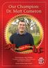 Our Champion: Dr. Matt Cameron