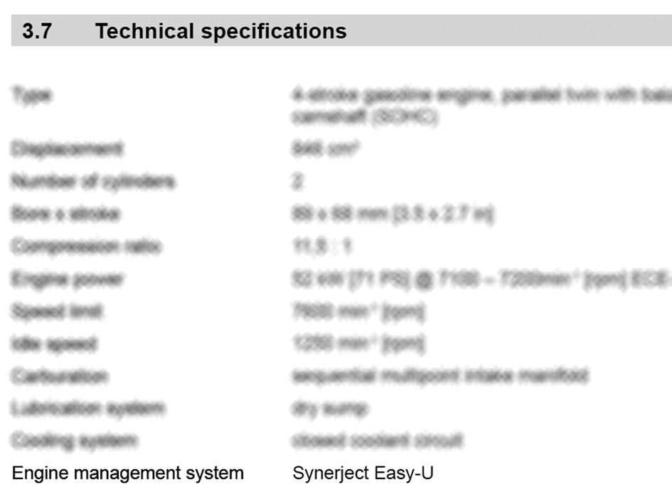3 Description 3.3 Identification Synerject engine management system 3.3 Identification Synerject engine management system and engine control unit type Information!