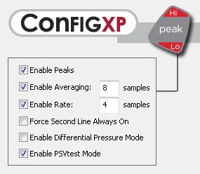 PEAK BUTTON OPTIONS Settings 6 Use the Peak button options to control how peaks and averaging are displayed. Enable Peaks: When unchecked this prevents the display of Peak High or Peak Low.