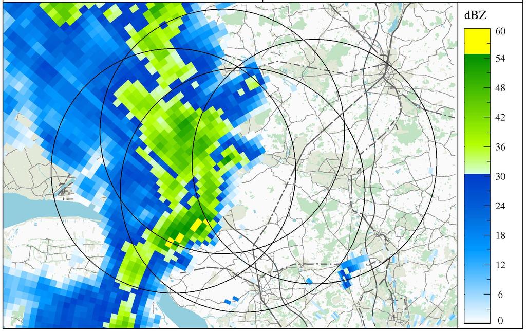 Nevertheless, reflectivity values are higher at radar Hamburg than in the PATTERN network.
