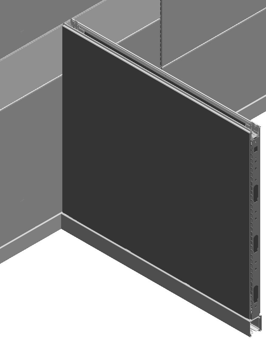 Install Top Tile Rail above off Modular Tile. 10 1. Complete Tiling Spine.