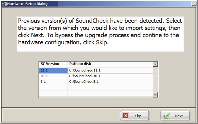 Assists in setting up new hardware, including auto-detection of sound card Includes an option to enter Vp values from a calibration sheet provided by Listen Allows you to transfer over sequences as