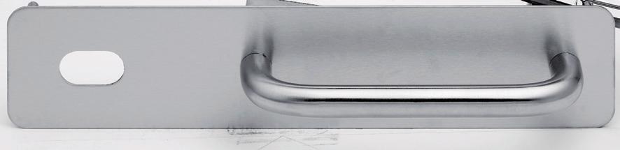 216/217 Series 10mm Radius Corner Push and Pull Plates Application The 216 Series Door Furniture is 300 x 65 x 2mm thick stainless steel or brass plate with 10mm radius corners.
