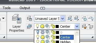 Simply select the layer that is to be current from the pull down menu Layer Control Pull Down Box The default layer color is black Different