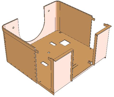 Fit the floor and the sides together as shown in the drawings below, and use some small tool