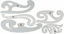 3411 3431 3421 French Curves Each curve features double beveled inking edges in a transparent smoke gray color. Stock No. Style Size Draphix Price Web Price 44-FC3371 ALV 26 6 1 4 $1.99 $1.