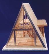 99 Two-Story Townhouse Framing Kit 3 4 inch scale two-story townhouse framing kit comes complete with micro-cut balsa wood, cutting tools, measuring tape, layout pencil, nails, glue, custom miter