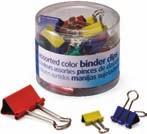 99 Binder Clips - Assorted Sizes and Colors A convenient collection of sizes and colors in one handy tub Assorted sizing, 6 medium, 12