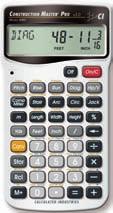 95 Construction Master Pro Trig Advanced Hand-held Construction-Math Calculator with Full Trigonometric Function The Construction Master Pro Trig feet-inch-fraction calculator provides the building