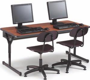 CAD Desk Overall top size is 24 D x 48 H and top consists of two 24 x 24 surfaces Shown in gray with black edge Planner Graphic Arts Tables bring their sturdy construction features to the classroom.