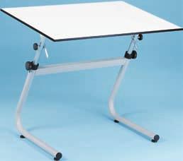 removable covers One hand tilt mechanism adjusts tabletop from 0 to 30 Height adjusts 28 to 32 in the horizontal position using casters or 26 to 30 using floor glides (both sets included) Two sets of