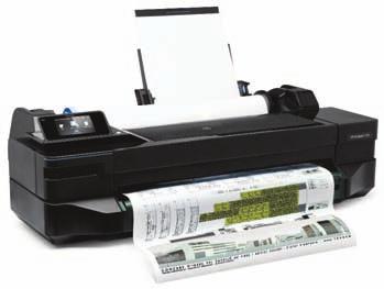 New! HP Designjet T120 eprinter More for your money Two printers in one. Print from Letter to D using the B+ tray or 24-inch wide frontloading media roll.