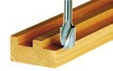 Groove cutter 4 5 4 Single-edged groove cutter with standard blade 3 8 45 490941 4 15 48 490942 5 12 50 490943 Single-edged router bits in HS steel are ideally suited for softwood applications 5