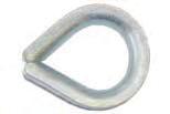 stainless steel wire rope where a loop is formed to prevent wear and damage at the rope or