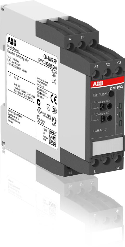 Data sheet Insulation monitoring relay CM-IWS.2 For unearthed AC systems up to U n = 400 AC The CM-IWS.