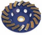 Turbo Cup Wheel 7/8 Arbor Diamond cup wheels are used for: Concrete