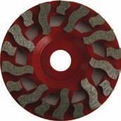 aggressive PCD diamond cup wheels. Excellent for cutting glues and mastics from floors.