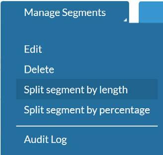 Now click on Manage Segments Split segment by length This is the box that comes